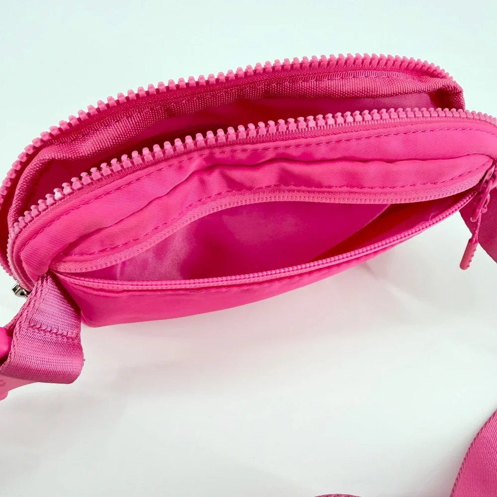 Lululemon Everywhere Belt Bag Pink Fuchsia Crossbody Waist Bag Logo